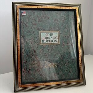 Carr Frames The Library Edition Gold and Black Ribbed Picture Frame USA Made